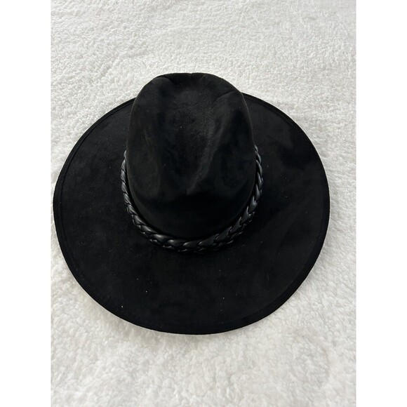 Anthropologie ASN Braided Rancher Hat Women Black Knotted Band Classic Sz S NWT - Picture 1 of 8